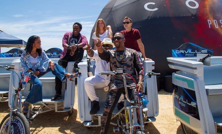 Fox The Orville custom themed pedicab at Comic-Con