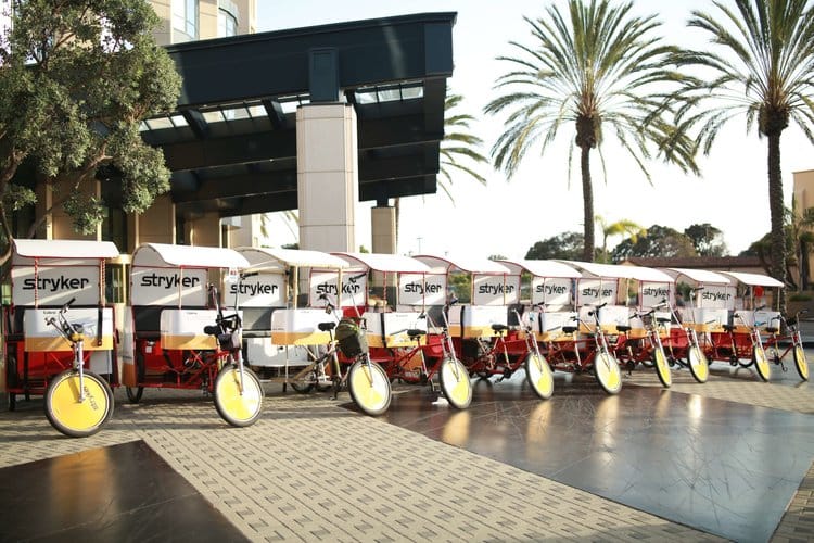 Stryker branded pedicab campaign at a medical conference