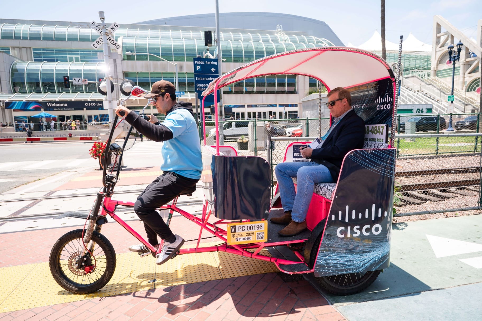 Branded pedicab advertising for Tableau Conference at San Diego Convention Center