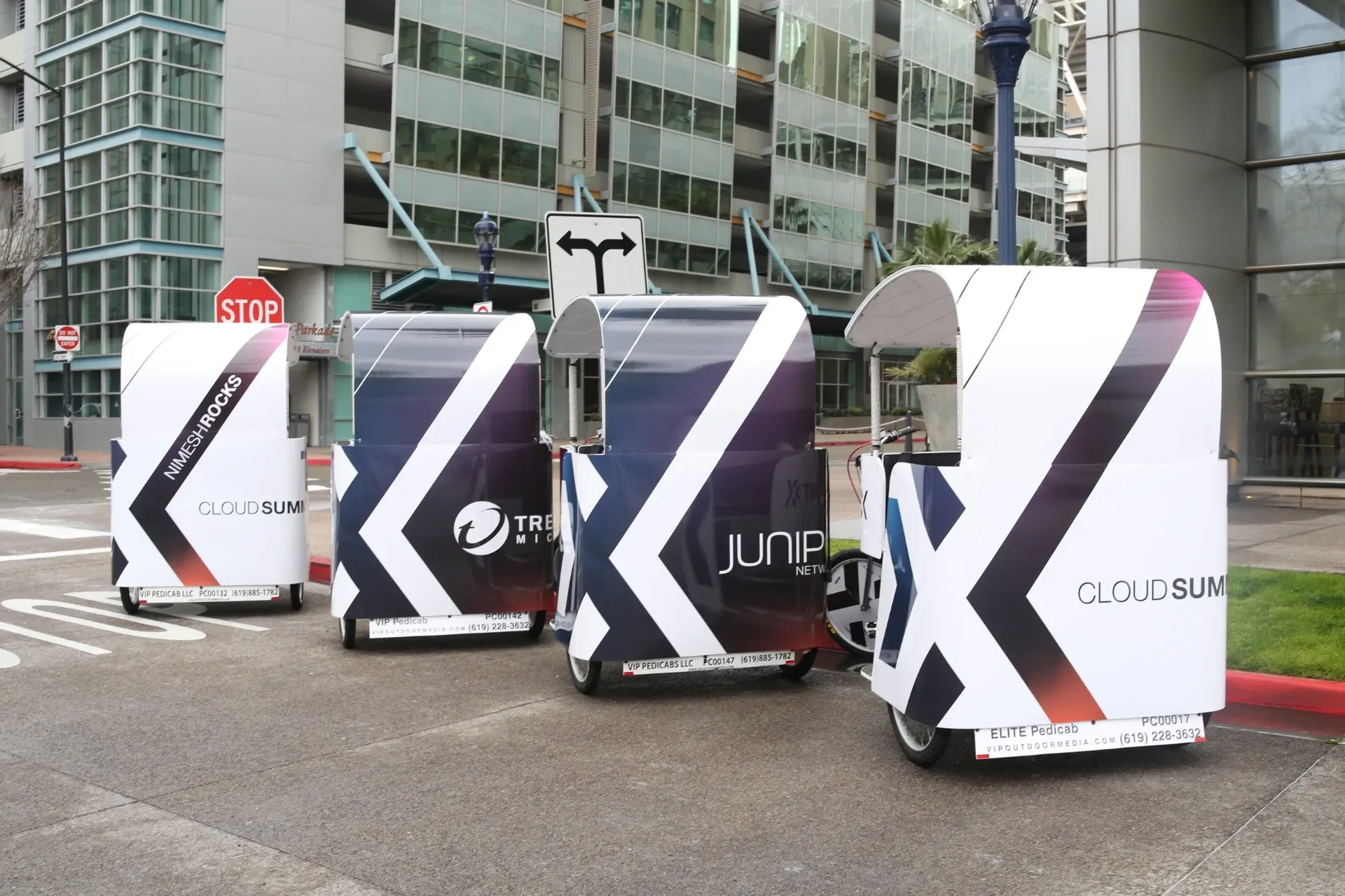 Branded pedicab advertising for CLEANPOWER Chicago at McCormick Place