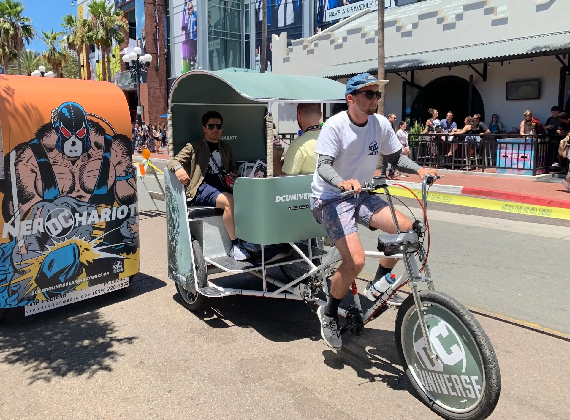 Branded pedicab advertising for Anime San Diego at San Diego Convention Center