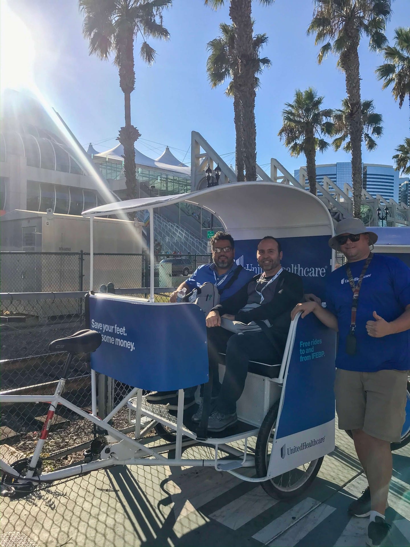 Branded pedicab advertising for AAP 2026 at San Diego Convention Center